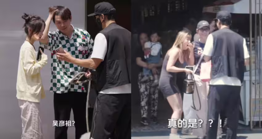 街頭攝影大叔竟是男神影帝！狂遭路人拒絕 一脫口罩網全嚇壞