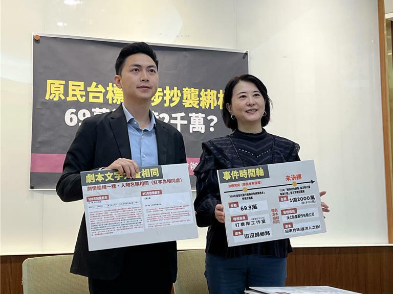 藍委王鴻薇、廖偉翔質疑原民台拍攝劇集綁標、抄襲。(蔡宗穎攝) 藍委王鴻薇、廖偉翔質疑原民台拍攝劇集綁標、抄襲。(蔡宗穎攝)