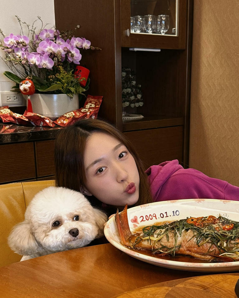 王敏淳曬出和愛犬、除夕飯菜合照。(圖/翻攝自王敏淳 ChanelWang臉書) 王敏淳曬出和愛犬、除夕飯菜合照。(圖/翻攝自王敏淳 ChanelWang臉書)