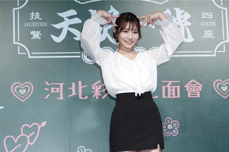 河北彩伽15日來台出席麻將品牌活動。(羅永銘攝) 河北彩伽15日來台出席麻將品牌活動。(羅永銘攝)