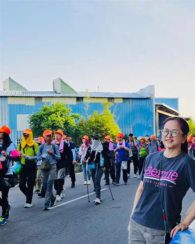 葉蘊儀現身白沙屯媽祖進香隊伍。(圖/翻攝自葉蘊儀IG) 葉蘊儀現身白沙屯媽祖進香隊伍。(圖/翻攝自葉蘊儀IG)