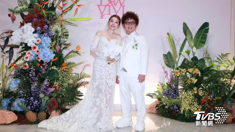 納豆和依依舉辦婚禮。（圖／趙世平攝）