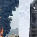 長沙摩天樓陷入火海，官方稱「外牆起火，無人傷亡」