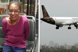 45歲女想升商務艙被拒「吐空服員口水」　在機上脫衣亂跑下場曝