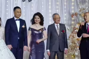 74歲侯麗芳娶媳婦！韓國瑜「台上證婚口誤」尷尬道歉
