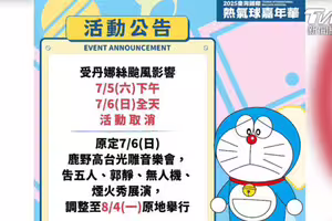 台東熱氣球開幕！「哆啦A夢」超吸睛 下午場遇颱風取消