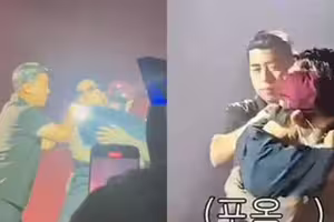 紅帽男衝上台強抱WINNER昇勳！保鑣火速攔截壓制 身分曝光網全笑翻