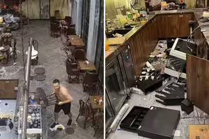 遊客大鬧咖啡廳!失控破壞店內設施 遊客大鬧咖啡廳!失控破壞店內設施