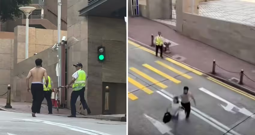 男子大街上揮刀追砍　婦人中刀！保全拚命救人