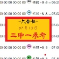 2017年07月13日「特號、加8、減8、二中一參考」六合報。