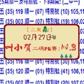 三重森第二屆六合彩2018-02-27叫小賀二碼PK賽NO:2(二中一參考)