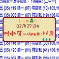 三重森第二屆六合彩2018-02-27叫小賀二碼PK賽NO:2(二中一參考)