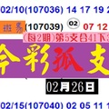 2018彩色斑馬好康報今彩孤支~02月26日精彩分享版!!