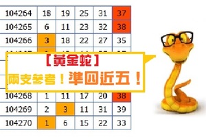 【黃金蛇】金彩10月12日兩支參考！準四近五！
