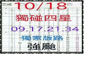 【一五八】10月18日★黑馬再現~★風雲四起~★強風暴雨~★四星獨碰