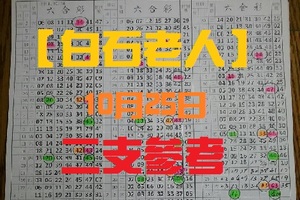 【白石老人】10月25日二支參考