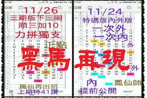 【一五八】11月26日黑馬再現~天地之間 鳳仙師