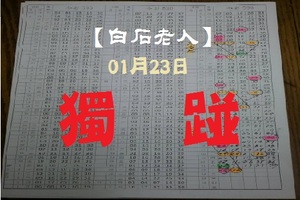 【白石老人】「今彩539」01月23日 獨踫參考!!
