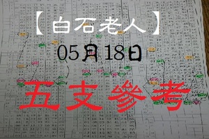 【白石老人】2017「六合彩」05月18日 5支參考