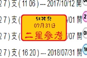 2018六合報紅孩兒開二星07月31日叫小賀!第四鐵!