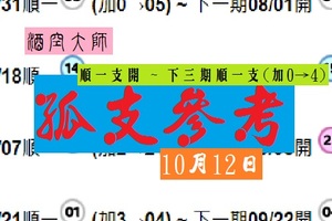 2018酒空今彩爆10月12日孤孤就是這一支~
