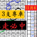 11月4日六合~2.3支獨碰專車 轉走必中