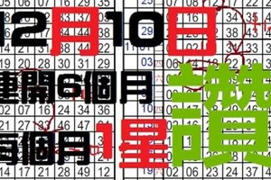 12月10日 六合彩 連開6個月每個月1星8月起準第11期大車一支