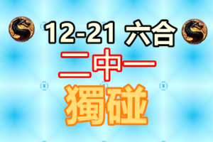 12月21日六合唯一選擇歲末二中一