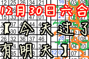 12月30日六合【今天過了有明天】珍惜