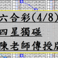 4月8日~六合彩~四星獨碰~看到賺到~滿到爽到~