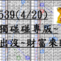 4月20日~金彩539~四星獨碰碰碰碰碰~靈蛇出沒~財富來臨!