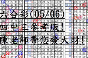 05月06日~六合彩~四中三參考版~陳老師帶您發大財!!