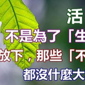 活著，不是為了「生氣」！學會放下，那些「不痛快」都沒什麼 大不了... 