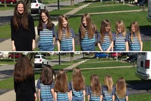 這名母親生的六個孩子全都留著長髮，當他們一轉過身…無數網友紛紛淚崩點讚！ 