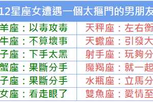 鐵公雞！當12星座女遭遇一個太摳門的男朋友？ 