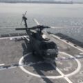 提升海巡海軍聯合搜救效能 S-70C直升機首降高雄艦