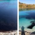 別再來了這湖有毒！　英國警方「倒墨水」讓藍色潟湖變醜：阻止遊客踩點