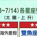 7/8~7/14 各「星座」「生肖」整體運勢