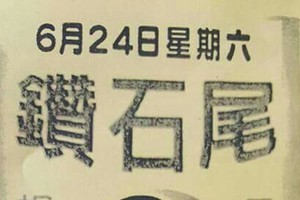 6/24 六合 【鑽石尾，六合快報，震興宮，正彩報，濟公，台北港報，龍華彩報。】。參考。參考。