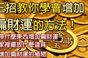 【風水招財】三招教你學會增加偏財運的方法！照做之後偏財運真的變好了！！！