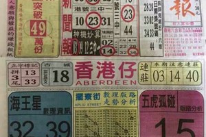 1/27 港六合 【中國新聞報，中國少年民報】多財報參考，參考。