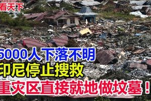 至少5000人失踪！印尼停止搜救行动 ! 地震重灾区直接就地做集体坟墓?