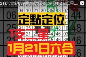 (01/21)六合彩009期.特號獨碰..定位1.2支二星.上有多版精緻版路.