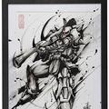 萬代推出《機動戰士高達》水墨畫原畫每張售價21 萬6000 日元