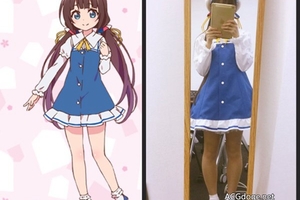 1 月新番《龍王的工作》角色設計矢野茜自行COS 蘿莉女主角作為參考資料