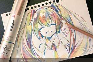 《大創虹色鉛筆》繪出色彩繽紛的初音好感動❤