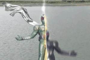 假面騎士也有這麼個性的騎士踢，Wizard體操踢，Ｗ身體分開踢？
