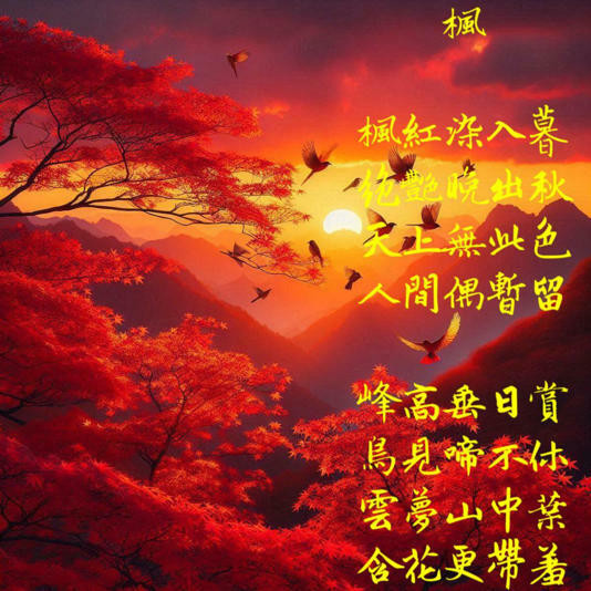 詩作:楓。 圖:黃吉川 提供 詩作:楓。 圖:黃吉川 提供