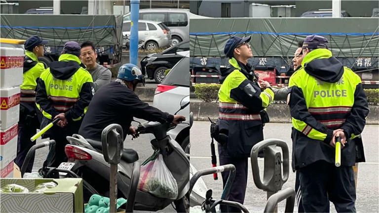 徐乃麟遭開單疑不滿向警方發脾氣。(圖/翻攝自爆料公社) 徐乃麟遭開單疑不滿向警方發脾氣。(圖/翻攝自爆料公社)
