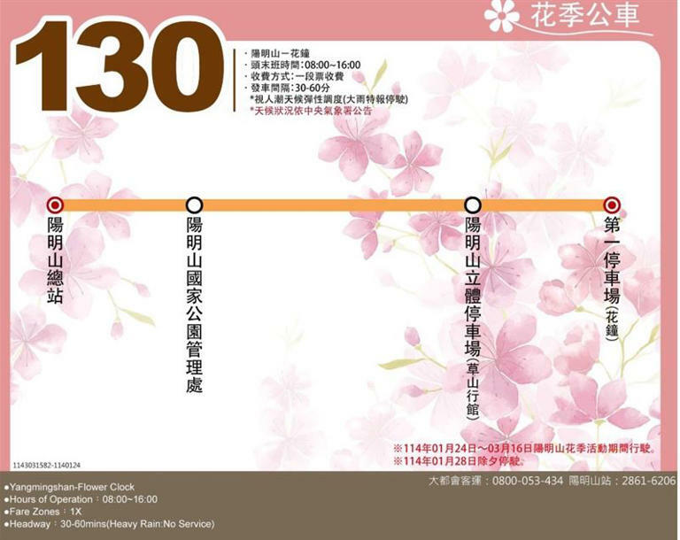 花季公車路線圖。(圖/翻攝畫面) 花季公車路線圖。(圖/翻攝畫面)